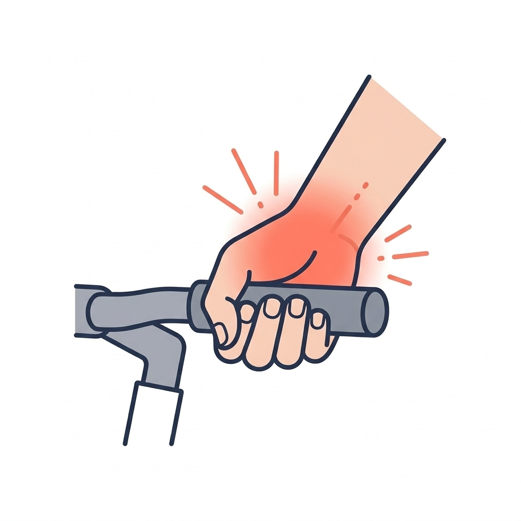 Cycling numb hands illustration